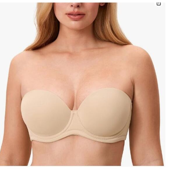 DELIMIRA Women's Underwire Contour‎ Multiway Full Coverage Strapless Bra - Picture 1 of 7